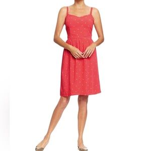 Old Navy Red sundress with yellow flower pattern